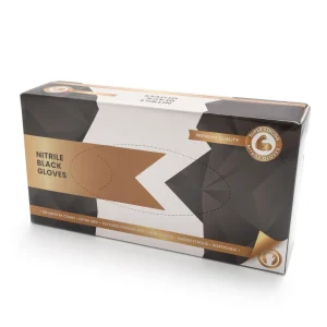 Latex Nitrile BLACK Medium Gloves