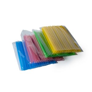 Straws Jumbo Assorted Colours 50s
