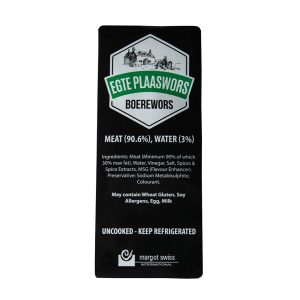 Label VHFS Boerewors Egte Plaaswors